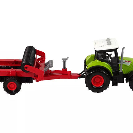 Vaikiškas traktoriaus kultivatorius su šviesomis ir garsais, žalias