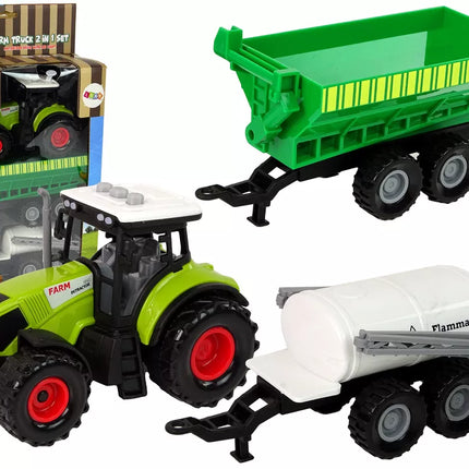 Traktoriaus rinkinys su technikos priekaba, cisternine priekaba, LED šviesomis ir garsais