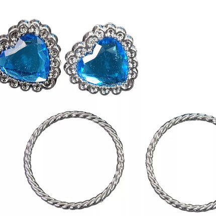 Rinkinys mažajai princesei „Mėlyna karūna“, karnavalinis balius + priedai.