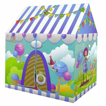 Linksmas cirko palapinė vaikams sodui.