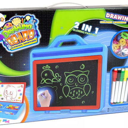 Švytinti piešimo lenta 2 viename su magnetu