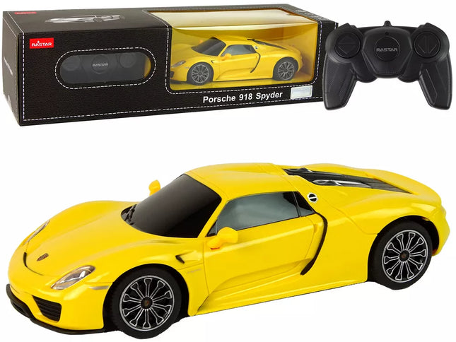 Automobilis R/C Porsche 918 1:24 Rastar Geltonas
