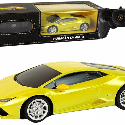 Nuotolinio valdymo "Auto R/C Lamborghini Huracan" 1:24 Rastar Geltonas
