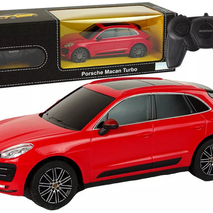 Automobilis R/C Porsche Macan Turbo 1:24 Rastar Raudonas