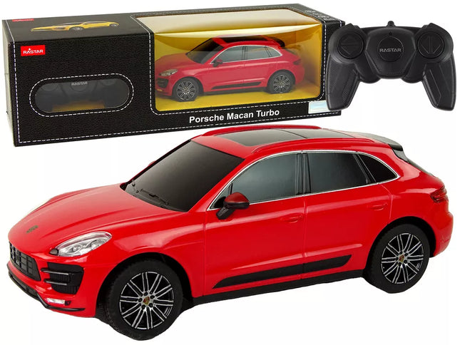 Automobilis R/C Porsche Macan Turbo 1:24 Rastar Raudonas