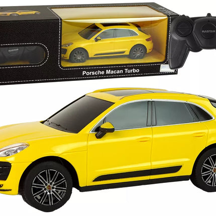 Automobilis R/C Porsche Macan Turbo 1:24 Rastar Geltonas