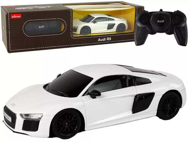 Automobilis R/C Audi R8 1:24 Rastar baltas