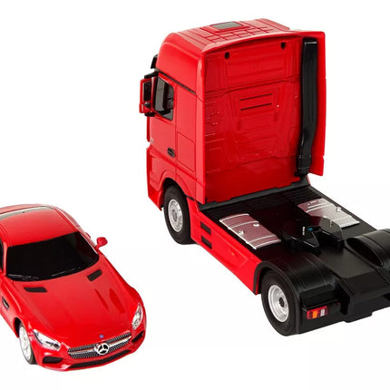 Autobusiukas R/C Mercedes-Benz 1:26 Raudonas