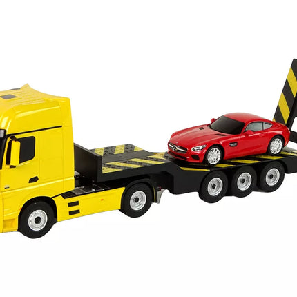 Autobusių R/C Mercedes-Benz 1:26 geltonas raudonas