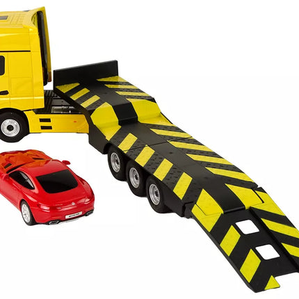 Autobusių R/C Mercedes-Benz 1:26 geltonas raudonas