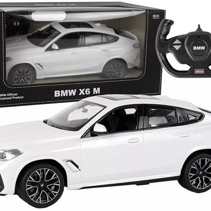 Automobilis R/C Bmw X6 M 1:14 Rastar Baltas