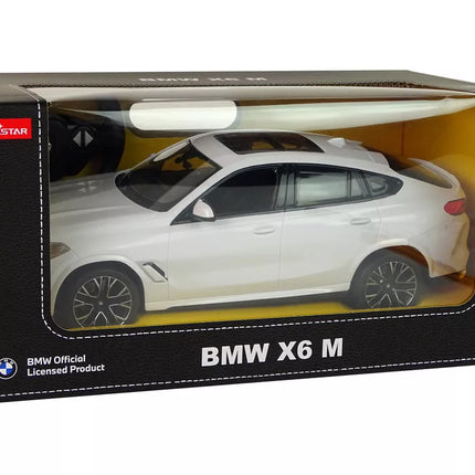 Automobilis R/C Bmw X6 M 1:14 Rastar Baltas