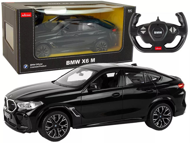 Radijo bangomis valdomas automobilis BMW X6 M 1:14 Rastar, juodas