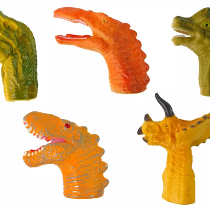 Pirštų lėlytės Dinozaurai Gyvūnai 5 vnt.
