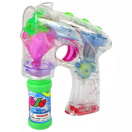 Spalvingas muilo burbulų pistoletas
