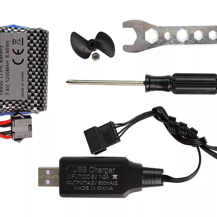 Motorinė valtis R/C 2.4G, raudona