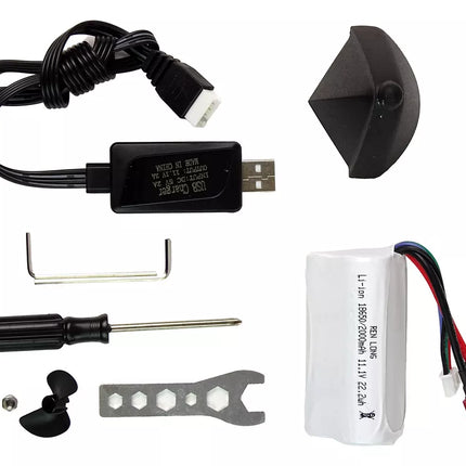 Motorinė valtis R/C 2.4G Raudona 35 KM/H