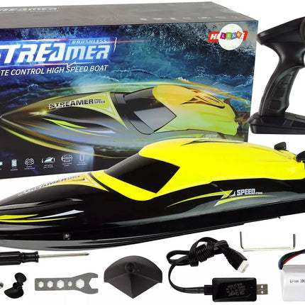 Motorlaivis R/C 2.4G geltonas 35 KM/H