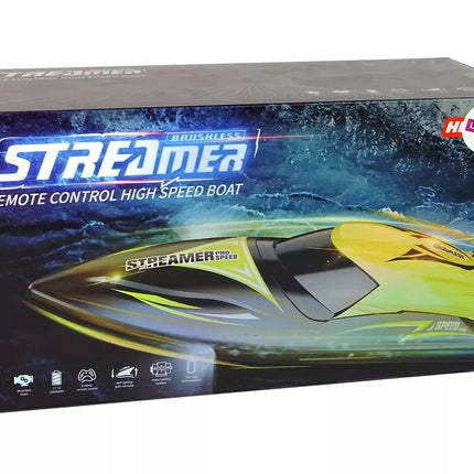 Motorlaivis R/C 2.4G geltonas 35 KM/H