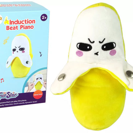 Pliušinis bananas interaktyvi muzika 22 cm geltonas