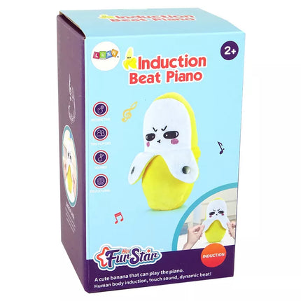 Pliušinis bananas interaktyvi muzika 22 cm geltonas