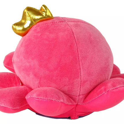 Mascot aštuonkojis šviečia rožine spalva, skleidžia garsus