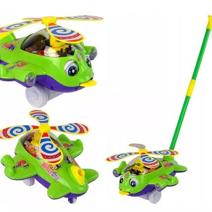 Lėktuvo stūmikas varpelis lazda pilotas žalias