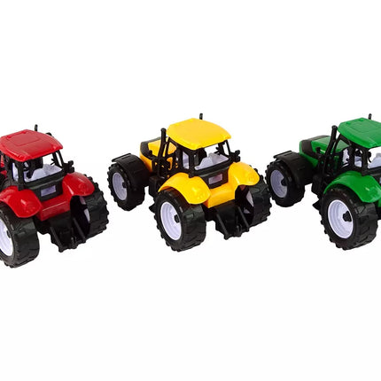 Žemės ūkio traktorių rinkinys, ūkis, 3 spalvoti vienetai