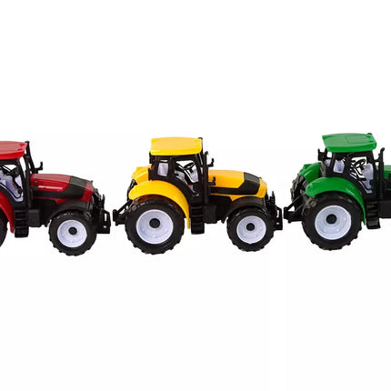 Žemės ūkio traktorių rinkinys, ūkis, 3 spalvoti vienetai