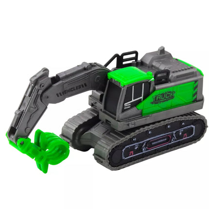 Statybinis transportas: Ekskavatorius, Krautuvas, Buldozeris Žalias Važiuoklės Mišinys