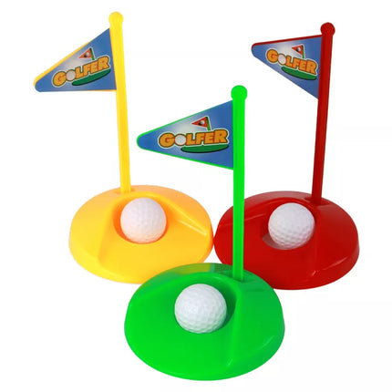 Mini golfo rinkinys vaikams, lazdelės, 12 dalių.