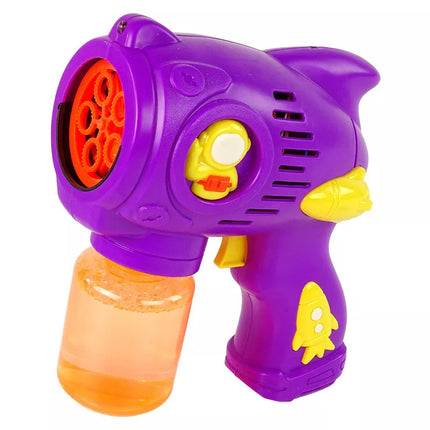 Violetinė muilo burbulų mašina