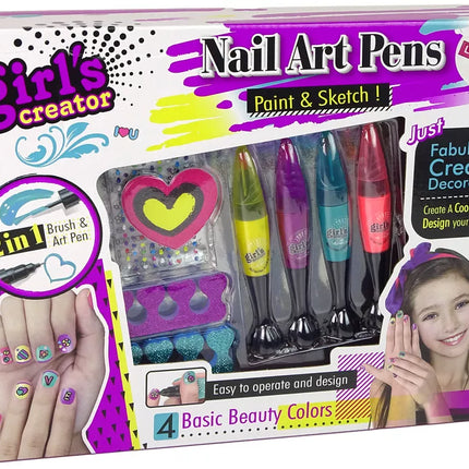 Nagų lakavimo rinkinys, 4 rašikliai