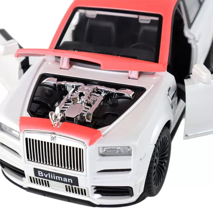 Automobilis R/C 1:20 baltas ir raudonas, piloto automobilis