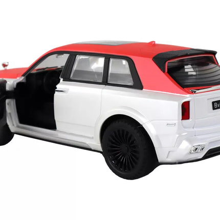 Automobilis R/C 1:20 baltas ir raudonas, piloto automobilis