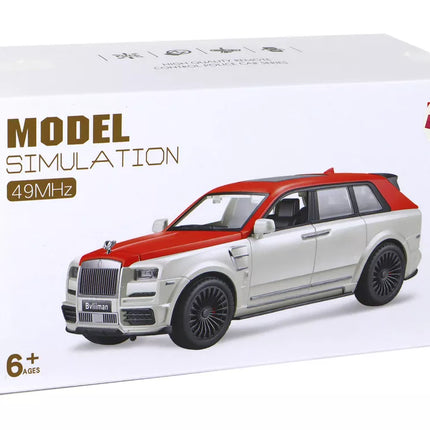 Automobilis R/C 1:20 baltas ir raudonas, piloto automobilis