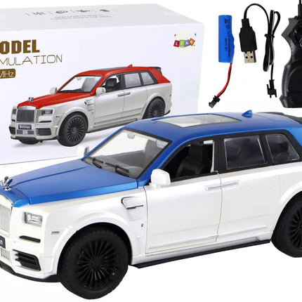 Automobilis R/C 1:20 Baltas ir Mėlynas Nuotoliniu Būdu Valdomas