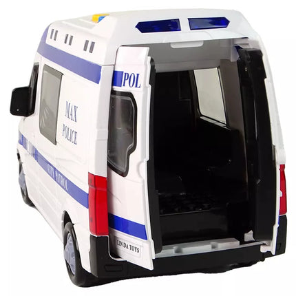 Policijos automobilis Policijos automobilis Važiavimas trintimi Garsai Šviesa