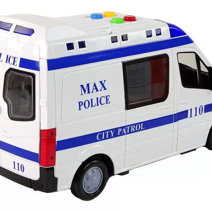 Policijos automobilis Policijos automobilis Važiavimas trintimi Garsai Šviesa