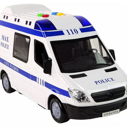 Policijos automobilis Policijos automobilis Važiavimas trintimi Garsai Šviesa