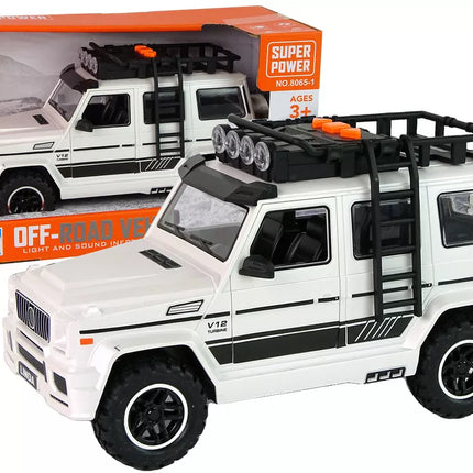 Akumuliatorinis visureigis, baltas