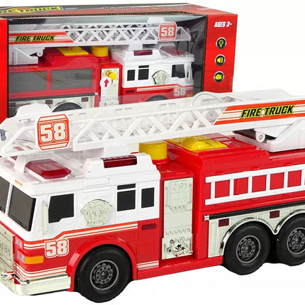 Gaisrinė mašina gaisrininkų brigados garsai šviesos raudona