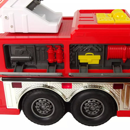 Gaisrinė mašina gaisrininkų brigados garsai šviesos raudona