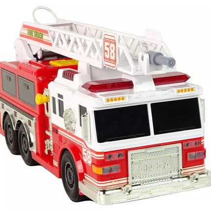 Gaisrinė mašina gaisrininkų brigados garsai šviesos raudona