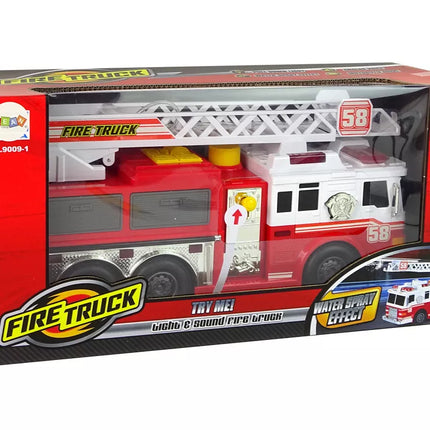 Gaisrinė mašina gaisrininkų brigados garsai šviesos raudona