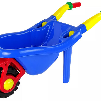 Didelis spalvotas sodo ratinis vežimėlis mėlynas