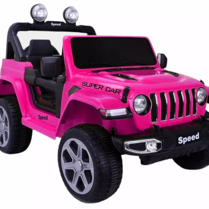 FT-938 rožinės spalvos dažytas 4x4 akumuliatorinis automobilis.