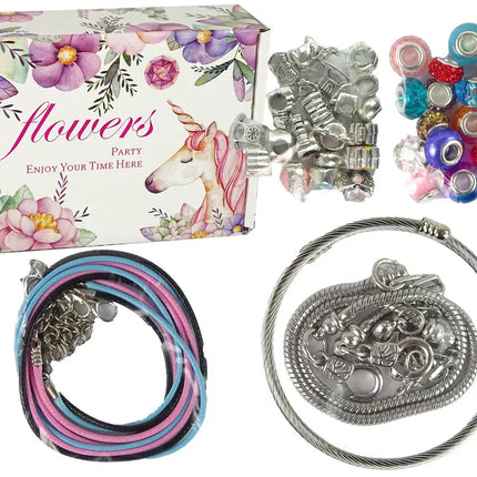 Apyrankių, grandinėlių ir spalvotų papuošalų karoliukų rinkinys