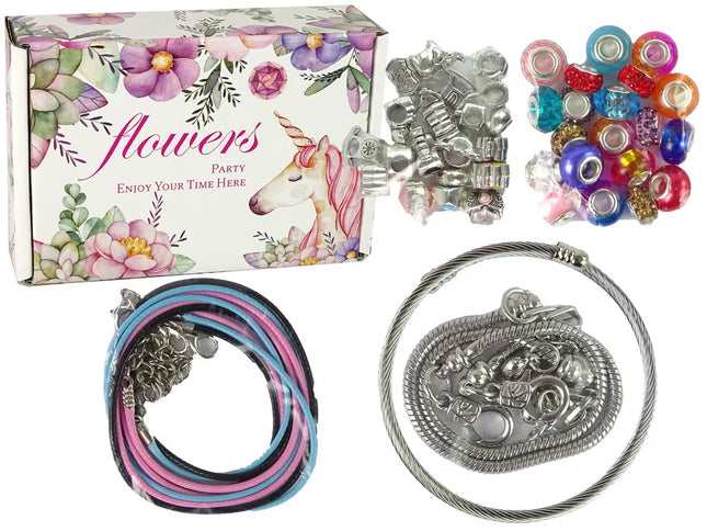 Apyrankių, grandinėlių ir spalvotų papuošalų karoliukų rinkinys