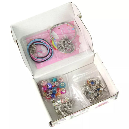 Apyrankių, grandinėlių ir spalvotų papuošalų karoliukų rinkinys